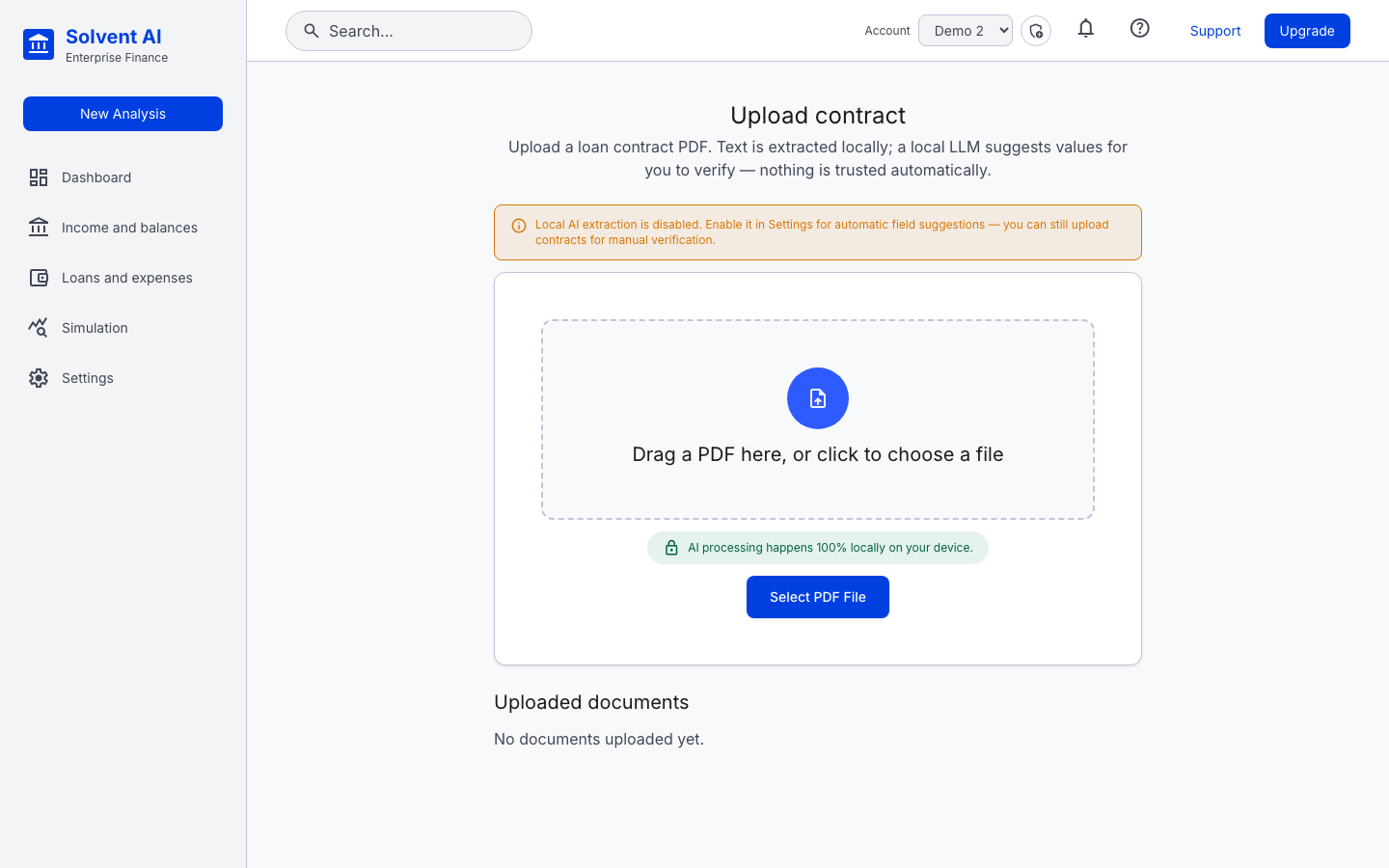 Contract upload