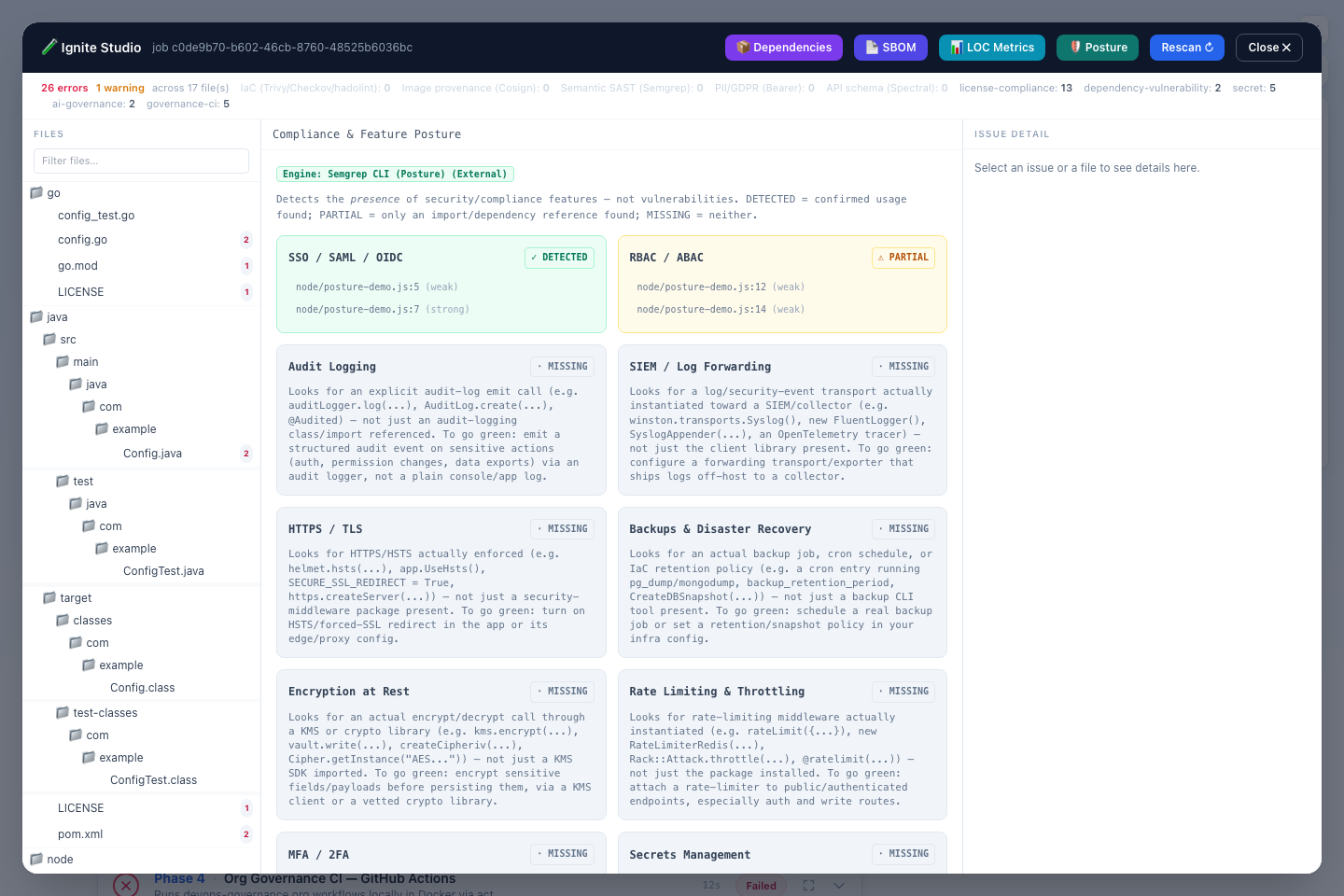 Studio - Compliance & Feature Posture